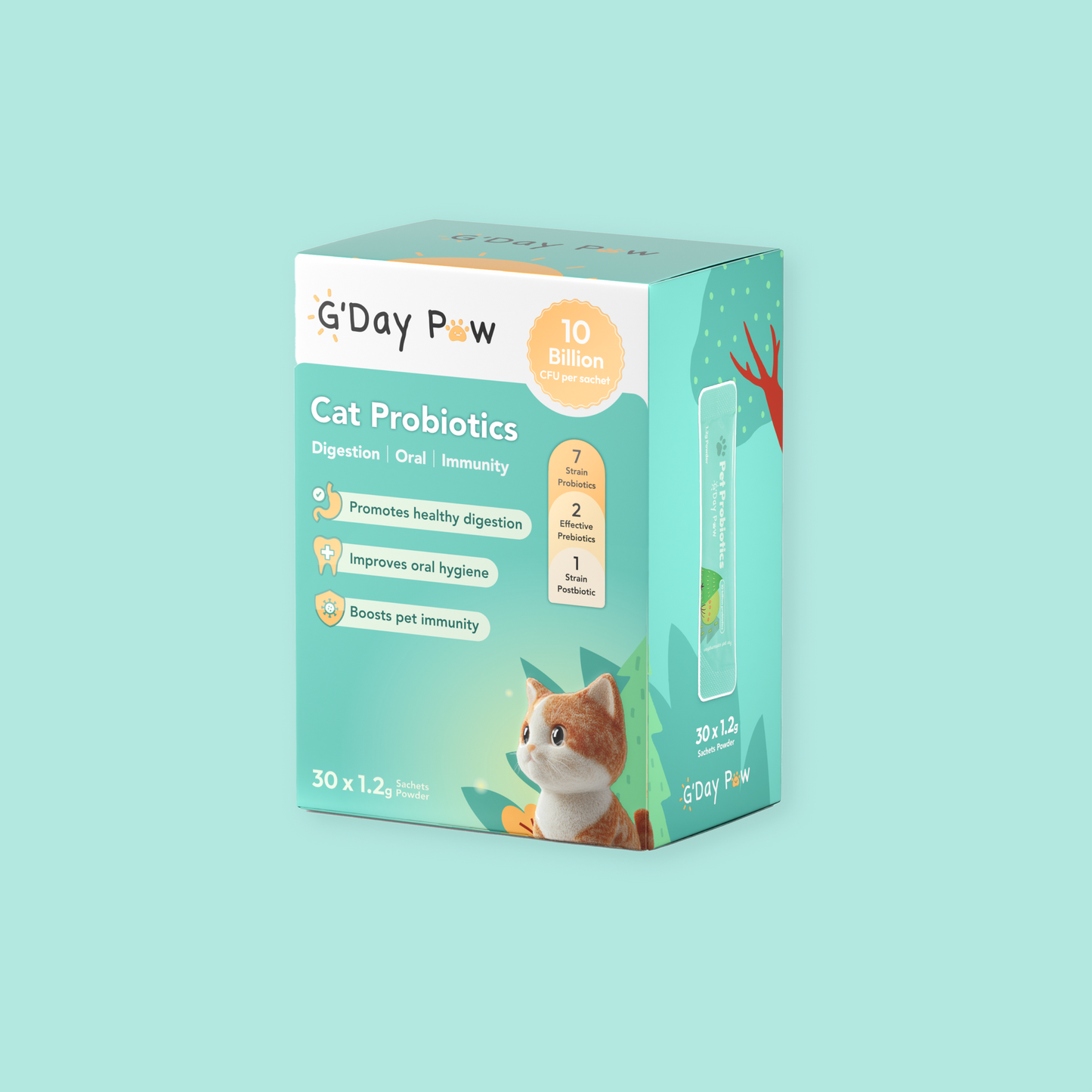 G’day Paw Cat Probiotics with 10 million CFU per sachet